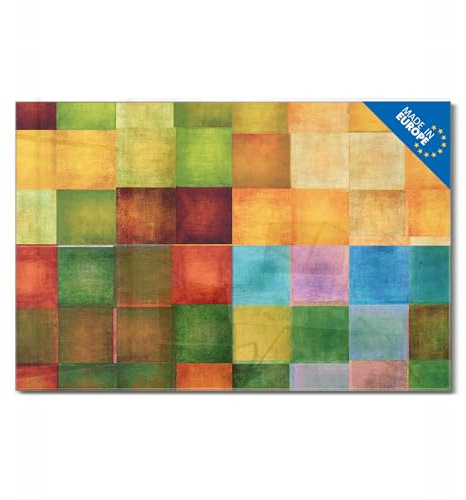 banjado Glas Magnettafel (90 x 60cm) - Magnetwand Glas - Magnetpinnwand als Memoboard - Pinnwand Magnettafel Küche, Büro, Kinderzimmer - Farbkasten 2