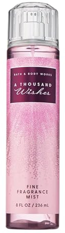 Bath & Body Works A Thousand Wishes Fine Fragrance Mist, Body Spray & Perfume for Women, Long-Lasting Personal Fragrance, Sparkling Prosecco & Peony Scent, 8 fl oz - 1 Pack