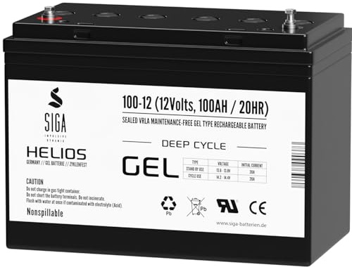 Gel Batterie 100Ah 12V Akku Blei Gel Solarbatterie Wohnmobil Versorgungsbatterie Boot Batterie extrem zyklenfest