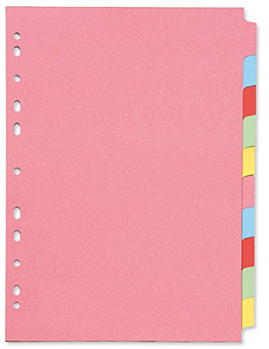 Q Connect A4 Subject Divider Multi Punched (Pack of 5)