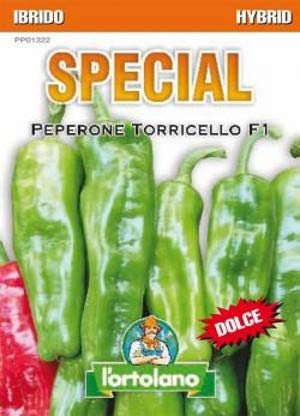Sementi di ortaggi ibride e selezioni speciali ad uso amatoriale in buste termosaldate (80 varietà) (PEPERONE TORRICELLO F1)