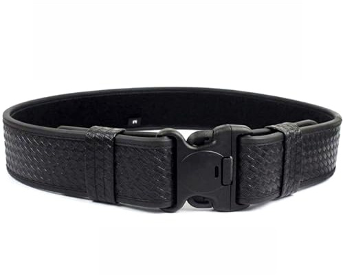 ROCOTACTICAL Basketweave Polizei Gürtel, Mit Schnellverschluss Schwarz Security Gürtel Koppel Dienstgürtel