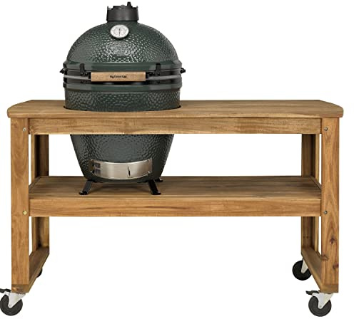 Big Green Egg Table Acacia pour Barbecue Large