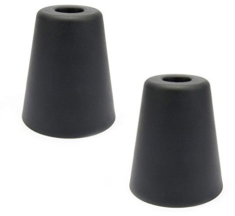 Sossai® 2 x Türstopper NTS | Modell: Hans | Höhe: 80mm | Ø: 70mm | Farbe: anthrazit | Zum Schrauben (Inkl. Befestigungsmaterial) | Bodenmontage