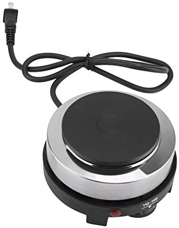 LANTRO JS Mini piastra riscaldante per stufa, riscaldatore domestico multifunzione portatile per cucina, campeggio, camper e pentola calda (spina USA). US 110 V