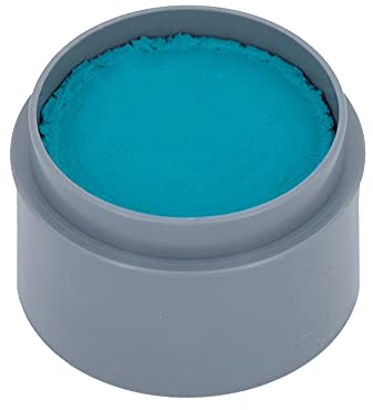 Grimas Water-Make-Up, 15ml Wasserschminke, Farbe lagunengrün 401, professionelle Körperfarbe, schnelltrockend und sehr hautschonend, ideal fürs Kinderschminken, Karneval und Halloween, auf Wasserbasis
