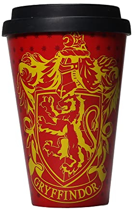 HARRY POTTER Travel Mug 400ml - Proud Gryffindor - RPET - Coffee Cup Travel Mug - Reusable Cups for Hot Drinks - Eco Travel Mug
