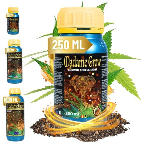 MADAME GROW - Fertilizante de Crecimiento - Plantas Verdes y Sanas - Orgánico - Raíces Blancas y Largas (250 ml)