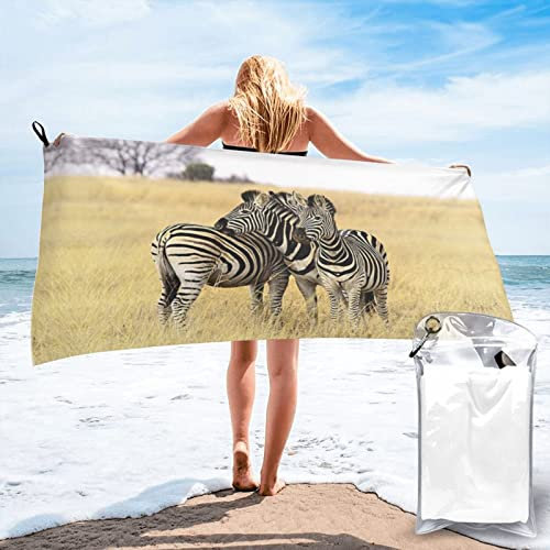 KOOLR Badetücher mit afrikanischem Tierdruck, Strandtuch, hohe Saugfähigkeit, schnell trocknend, für Badezimmer, Pool, Fitnessstudio, Yoga, Camp