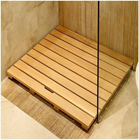 HACSYP rutschfeste Badematte, Duschmatte aus Holz, Bambus-Badematte, for Badewanne, Dusche, Sauna, Pool oder Whirlpool im Innen- und Außenbereich