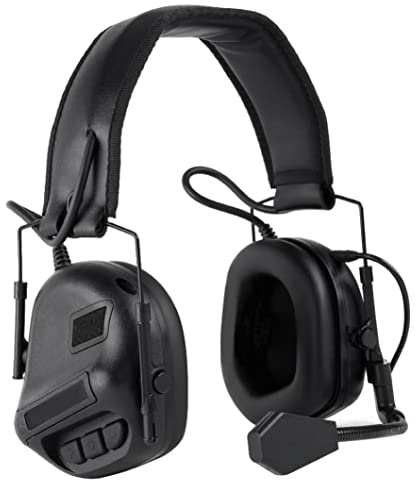 Veesper Electronic Earmuffs Noise Reduction Ear Defenders Hearing Protection Anti Noise Headset with Microphone for Women Men Black,hearing protection earmuffs,electronic earmuff,ear defenders