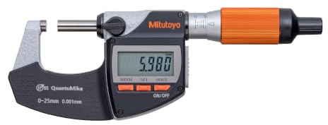 Mitutoyo 293-140-40 ABS Digital-Mikrometer MD-E25, 0-25 mm | 0,001 mm, bidirektionale Daten, IP65