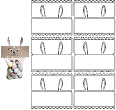 10 Set Ostern Stanzschablonen, Stanzschablonen Ostern, Metall Prägeschablone Stanzformen Osterhase Ostereier Prägeschablonen Stanze für DIY handgemachte Scrapbooking 2024 Neue Handwerk (6 Stück)