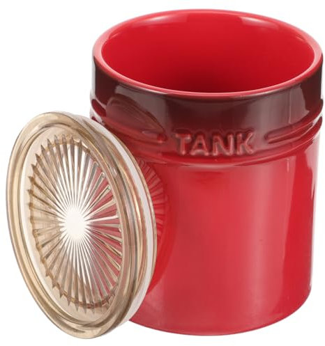 Garneck Luftdichtes Glas Keramik Küchenkanister Mehldose Kaffee-minibehälter Teegläser Für Losen Tee Vorratsdose Für Lebensmittel Keramik Keramikglas Porzellan Rot Cafe Empfindlich