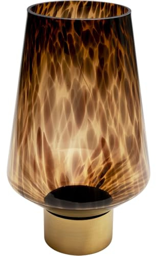 Kare Design Vase Caramel, Braun, 41 cm, Glas, Blumenvase, Dekoration, Handgearbeitet, Gefäß für Blumen