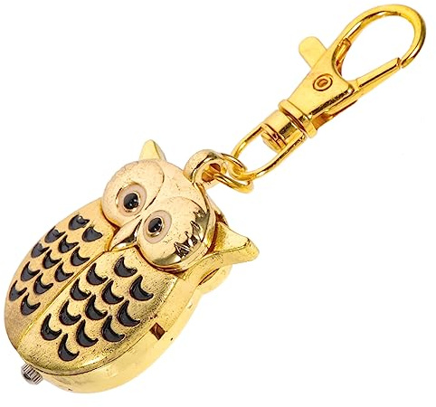 SOIMISS Eule hängt am Tisch betrachten Taschenuhren Steampunk-Taschenuhr owl Key Holder Schlüsselanhänger mit Taschenuhr Vintage-Deko Armbanduhr Kinder Schlüsselkette in Eulenform