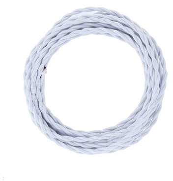 Teleskop Netzkabel, Außenverlängerung 2 x 0,75 mm Vintage gedrehte Lampenkette Kabel Retro Geflechtet Elektrische Pendelleuchte Lampline Vintage Seil Textildraht mit Solarenergie