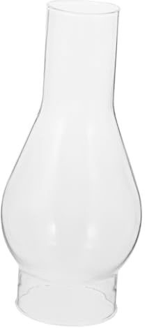 Klarer Glaslampenschirm für Petroleumlampe, Öllampe, Windfest | Ersatzglas für Öllampe, Leicht zu Montieren, Weiches Licht, Transparentes Glas, für Kerosinlampe