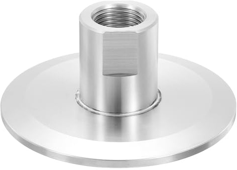 QUARKZMAN 304 Edelstahl KF50 Flansch 3/8 PT x 2 Schlauchstutzenadapter | Adapter Schlauchstutzen Schnellverbinder für Vakuumsysteme Industrielle Rohrverbindungen, Silber