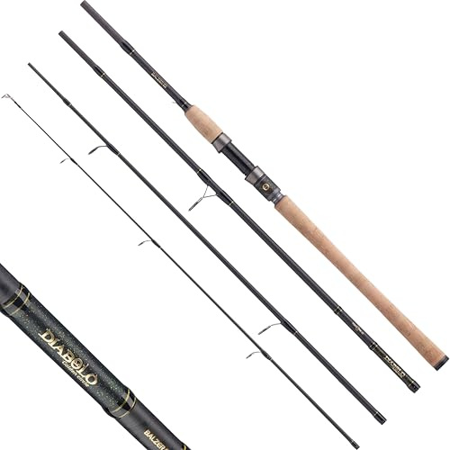Balzer Angelrute Diabolo Golden Circle Travel Spin 45 2,40 m - Profi Reiserute kompakt 5-45 g