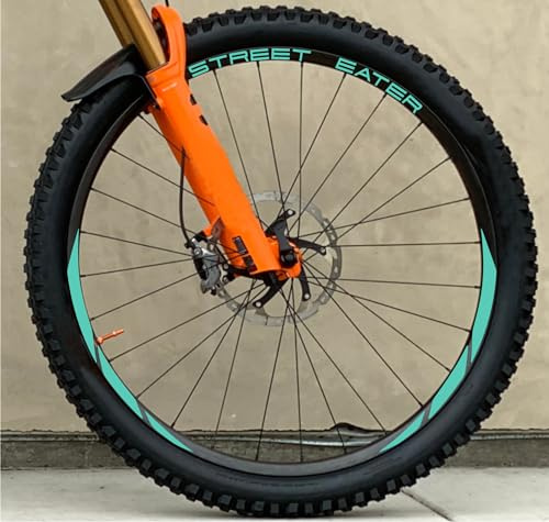 DualColorStampe® Aufkleber für MTB-Reifen 26'' 27,5'' 28-29'' Zoll | Bunte Mountainbike-Reifenaufkleber, wasserfeste selbstklebende Aufkleber | Art.Nr. B0204 (MINZ 55, 27,5'' Zoll)