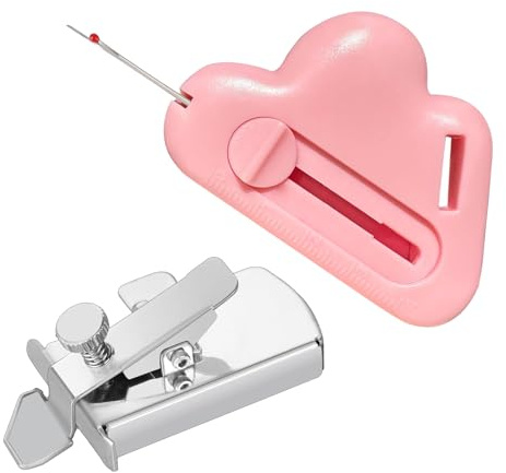 eupdd 2 stycken symaskiner rådgivningsverktyg: Multifunktionella sytillbehör, magnetisk sömguide, exakt sömbreddskontroll, perfekt för lapptäckning (rosa)