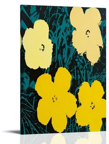 JEDSLLA Andy Warhol Prints Pop-Art- und Vintage-Poster, Leinwanddruck, ästhetische Wandkunst, moderne Heimdekoration für Schlafzimmer, Wohnzimmer, 20 x 30 cm, Rahmenstil