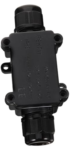 HOMSFOU Weatherproof Project Junction Box Outdoor Electrical Box Plastic 2-way Cable Junction with Electrical Insulation Lightweight Design for Equipment and External Light Facilities