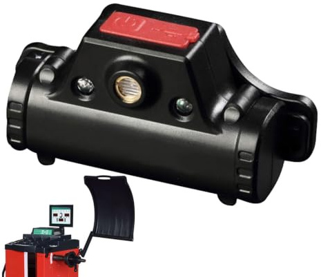Balanceador de rueda – Localizador de peso de haz infrarrojo, Lámpara de asistencia LED brillante, calculadora automática de distancia de neumáticos | Equilibrador portátil con pilas para taller de e