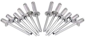 Kernziehnieten 10–50 Stück M2,4 .8 M3 .2 .6 M4 M5 M6. Aluminium-Rundkopf-Blindnieten, Nagel-Dekorationsnieten, Länge 3,5 .7–50 mm(M6.4 (10pcs),22mm)