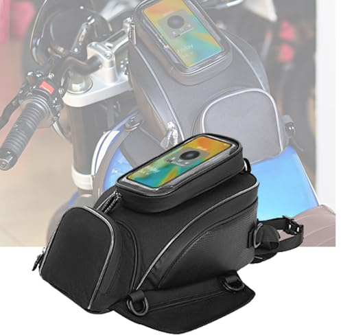 YSNFDN Motorrad Tankrucksack für Suzuki GW 250 2013-2018, Wasserdicht Groß Volumen Magnet mit Klarsichtfenster Motorrad Gepäck Reise Rucksack Handy GPS Tasche,B