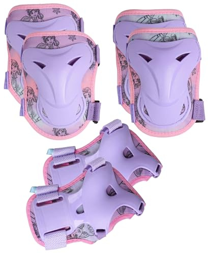 Protezioni per pattini, bicicletta, monopattino - set ginocchia, gomiti, polsi (Frozen)