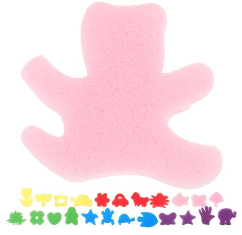 GAROZATION Juego de Esponjas de Pintura para Niños 24 Piezas Formas de Animales y Patrones Surtidos, Esponjas de Espuma Fáciles de Limpiar para Manualidades Color Aleatorio Varios Estilos