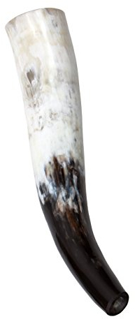 Frera Rufhorn, Kriegshorn, Blashorn, 1000-1190 ml 1,0-1,19l, Naturhorn, Handarbeit, poliert