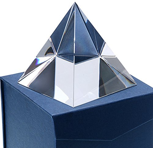 SUMNACON Kristall-Pyramide aus klarem Glas, 100 mm, Hängende Pyramide, Dekoration, Feierlichkeiten, Feste