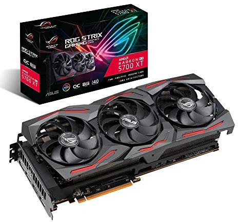 ASUS ROG Strix Radeon RX 5700 XT OC Gaming Grafikkort 8 GB GDDR6, PCIe 4.0, Aura Sync, Radeon FreeSync, HDMI, DisplayPort, Svart