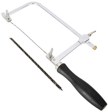 TMISHION Einstellbare Sägebogen U-Form Bügelsäge DIY Handwerkzeuge 12pcs Spiral Sägeblätter für Schmuck Handwerk Werkzeug Sägebogen(Saw Plus 12 Saw Blade)