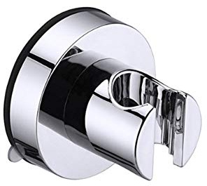 SIMUER Soporte para alcachofa de Ducha Ventosa al Vacío no Requiere Taladro para Baño con Cromo Pulido Mármol Vidrio Metal Cerámica