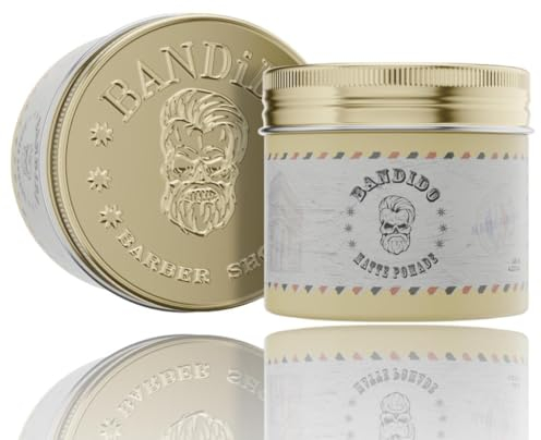 Bandido Matte Finish Pomade originale (125 ml), facile da modellare, per la tua acconciatura perfetta, effetto opaco, cera per capelli, cera per capelli