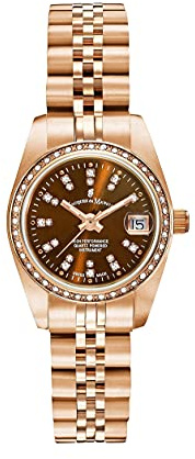 B JACQUES DU MANOIR Reloj Analógico para Mujeres de Cuarzo Suizo con Correa en Acero Inoxidable NROP.18