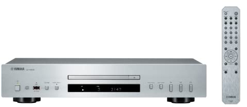 Yamaha Lettore CD CD-S303 con Pure Direct, porta USB, riproduzione di dischi CD-R/RW, compatibilità MP3/WMA/LPCM/FLAC, argento