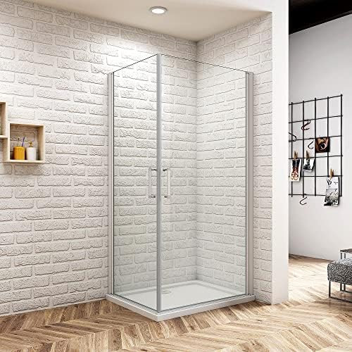 Aica Sanitär 90x80cm Duschkabine Duschabtrennung Drehtür H185cm