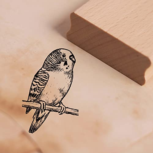 DEKO-LANDO motivstämpel liten undulat stämpel 38 x 58 mm, natur