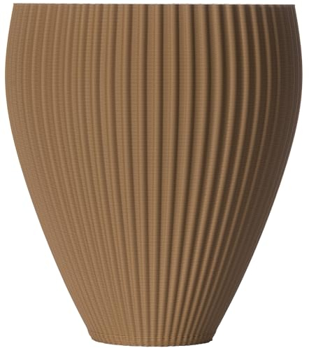 3D Vase Orchideentopf/Übertopf/Kräutertopf Giulia Standard | nachhaltig | wasserdicht (Braun)