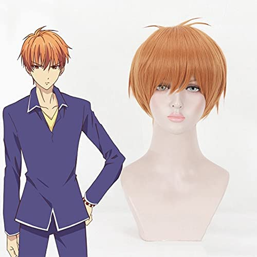 Uearlid Anime Fruits Basket Cosplay Wigs Kyou Souma Cosplay Wig Heat Resistant Synthetic Wig Hair Halloween Carnival Party Game Wigs Cosplay Anime Wig Coser