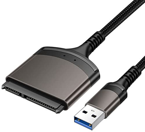 Tweovnai Câble USB3.0 Easy Drive Câble de DonnéEs USB3.0 Vers Disque Dur SATA Prend en Charge L'Adaptateur SATA 22P pour Disque Dur 2,5 Pouces