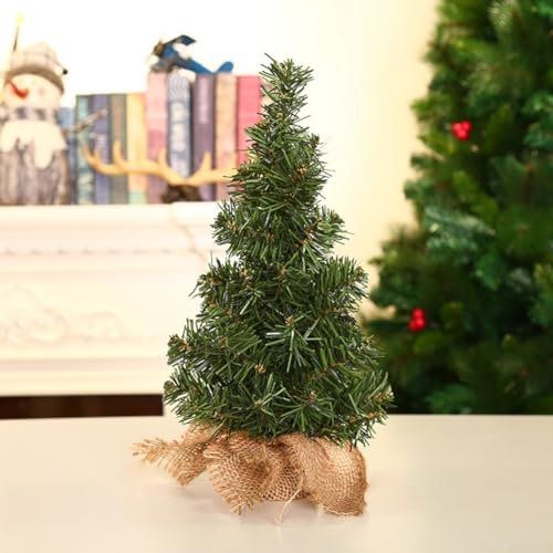 Mini-Weihnachtsbaum, dekorativer Weihnachtsbaum, künstlicher Weihnachtsbaum mit Hanfboden für Zuhause, Party-Dekoration (30 cm)