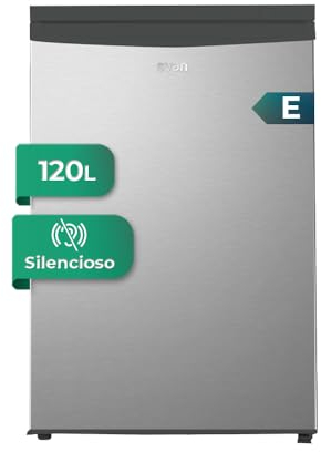 SVAN Frigorífico Refrigerador Inox SR855500ECX. Capacidad 120 Litros, Puerta Reversible, Bajo Nivel Sonoro, Eficiencia Energética Clase E
