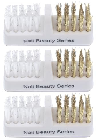 Healvian Pennello Per Pulizia Unghie Con Setole in Rame 4.60X2.30X1.50 Pollici Spazzola Per Trapano Nail Art Portatile Pulitore Per Teste Di Fresa Strumenti Manicure Pedicure