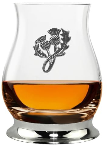 English Pewter Company Glencairn WGP003 Verre à whisky Motif chardon écossais 350 ml